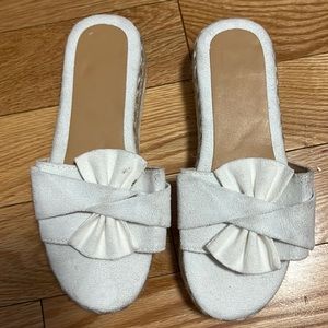 Cute white platform sandals!